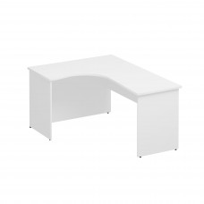 Стол эргономичный левый белый премиум К.135 БП