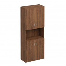 Шкаф для документов закрытый 4-дверный с нишей французский орех К 374