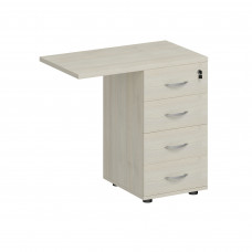 Тумба приставная 4-х ящичная с замком дуб шамони К.310 ДШ