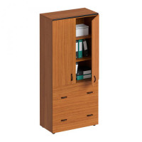 Шкаф для документов с ящиками закрытый французский орех ДР 792 ОФ