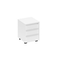 Тумба выкатная 3-х ящичная с ручкой-профилем белый премиум А1 210 БП