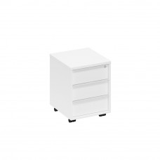Тумба выкатная 3-х ящичная с ручкой-профилем белый премиум А1 210 БП
