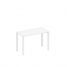 Стол письменный на металлокаркасе белый премиум / белый гладкий А1 БГ 003.1 БП