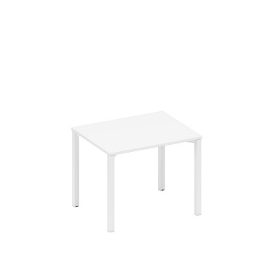 Стол письменный на металлокаркасе белый премиум / белый гладкий А1 БГ 022.1 БП