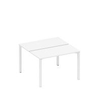 Рабочая станция на металлокаркасе (2*120) белый премиум / белый гладкий А1 БГ 170.1 БП