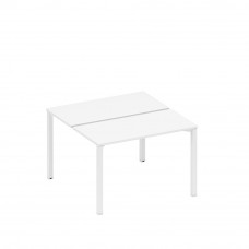 Рабочая станция на металлокаркасе (2*120) белый премиум / белый гладкий А1 БГ 170.1 БП