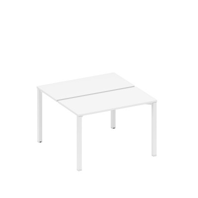 Рабочая станция на металлокаркасе (2*120) белый премиум / белый гладкий А1 БГ 170.1 БП