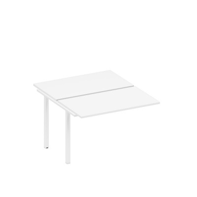 Секция стола рабочей станции на металлокаркасе белый премиум / белый гладкий А1 БГ 173.1-1 БП