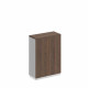 Шкаф для документов закрытый средний дуб гладстоун / белый премиум / дуб гладстоун СИ 318 ДГ БП ДГ