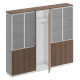 Шкаф комбинированный дуб гладстоун / белый премиум / дуб гладстоун СИ 317 ДГ БП ДГ/ХР