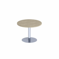 Стол для переговоров круглый на опоре-колонне дуб скандинавский ПТ 141 ДК