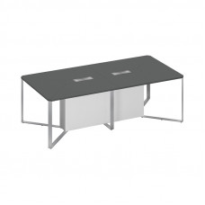 Стол для переговоров составной 2-секционный антрацит премиум / антрацит премиум / белый премиум СП 102 АР АР БП ХР