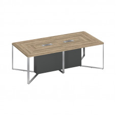 Стол для переговоров составной 2-секционный дуб гладстоун светлый / дуб гладстоун светлый / антрацит СП 104 ДС ДС АР ХР