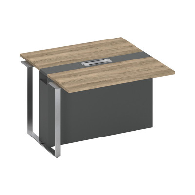 Секция стола для переговоров промежуточная дуб гладстоун светлый / антрацит / антрацит СП 108 ДС АР АР ХР