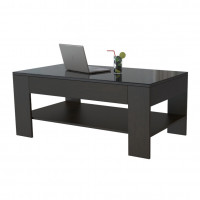 Стол журнальный BeautyStyle - 26 венге/стекло черное БС-26