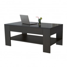 Стол журнальный BeautyStyle - 26 венге/стекло черное БС-26