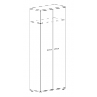 Шкаф для одежды серый / натуральный дуб А4 9307 СЕ/НД