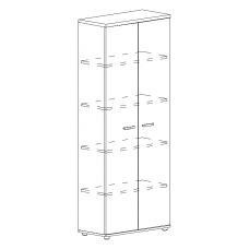 Шкаф для документов закрытый белый премиум / антрацит премиум А4 9372 БП/АР