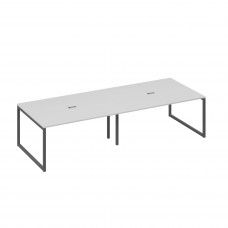 Стол 320 переговорный с металлокаркасом QUATTRO серый / металлокаркас антрацит А4 А4 133-2 СЕ