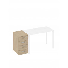 Тумба приставная 4-х ящичная с замком дуб скандинавский А4 9220 ДК