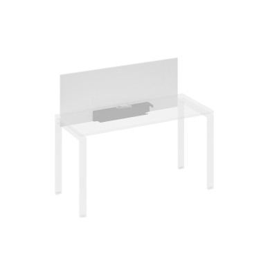 Экран настольный фронтальный для стола 140 с кабель-каналом белый премиум / металлокаркас антрацит А4 А 832 БП