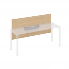 Экран настольный фронтальный большой для стола 180 с кабель-каналом натуральный дуб / металлокаркас антрацит А4 А 839 НД