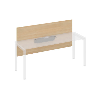 Экран настольный фронтальный большой для стола 180 с кабель-каналом натуральный дуб / металлокаркас антрацит А4 А 839 НД