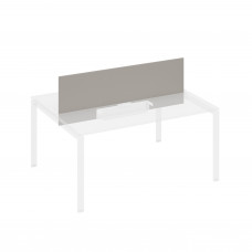 Экран настольный фронтальный для стола 160 с двумя кабель-каналами мокко премиум / металлокаркас белый А4 Б 848 МП