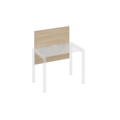 Экран настольный фронтальный большой для стола 100 с кабель-каналом дуб скандинавский / металлокаркас серый А4 С 835 ДК