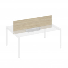 Экран настольный фронтальный для стола 180 с двумя кабель-каналами дуб скандинавский / металлокаркас серый А4 С 849 ДК