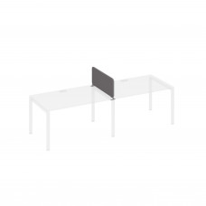 Экран настольный промежуточный мягкий с кронштейнами серый / металлокаркас антрацит А4 А 874 BA50