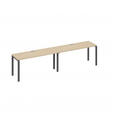 Рабочая станция каркасе UNO (2х160) дуб скандинавский / металлокаркас антрацит А4 А1 005-2 ДК