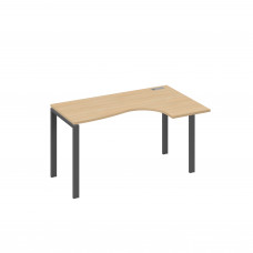Стол правый "Классика" эргономичный на металлокаркасе UNO натуральный дуб / металлокаркас антрацит А4 А1 034 НД