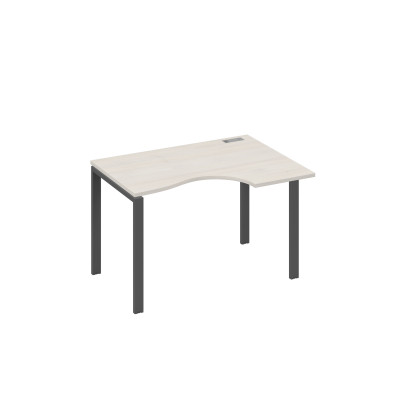 Стол эргономичный правый "Классика" на металлокаркасе UNO дуб / металлокаркас антрацит А4 А1 042 ДШ