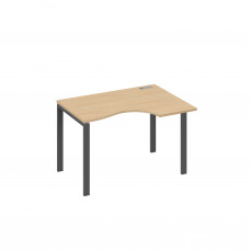 Стол эргономичный правый "Классика" на металлокаркасе UNO натуральный дуб / металлокаркас антрацит А4 А1 042 НД