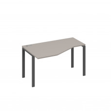 Стол 140х90 эргономичный левый Техно каркас UNO мокко премиум / металлокаркас антрацит А4 А1 053 МП