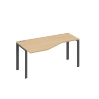 Стол левый "Техно" эргономичный на металлокаркасе UNO натуральный дуб / металлокаркас антрацит А4 А1 055 НД