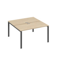 Рабочая станция на металлокаркасе UNO (2х140) дуб скандинавский / металлокаркас антрацит А4 А1 174 ДК