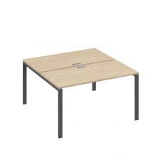 Рабочая станция на металлокаркасе UNO (2х140) дуб скандинавский / металлокаркас антрацит А4 А1 174 ДК