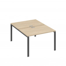 Станция рабочая 2х120 на металлокаркасе UNO дуб скандинавский / металлокаркас антрацит А4 А1 176 ДК