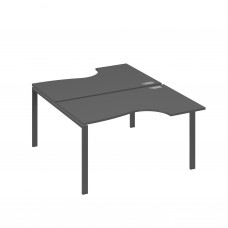 Рабочая станция (2х140) каркас UNO со столами Классика антрацит премиум / металлокаркас антрацит А4 А1 184 АР