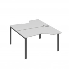 Рабочая станция (2х140) каркас UNO со столами Классика серый / металлокаркас антрацит А4 А1 184 СЕ
