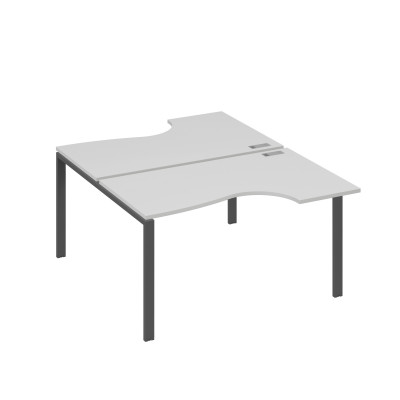 Рабочая станция (2х140) каркас UNO со столами Классика серый / металлокаркас антрацит А4 А1 184 СЕ
