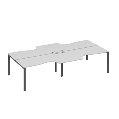 Рабочая станция опоры UNO (4х160) столы Классика серый / металлокаркас антрацит А4 А1 185-2 СЕ