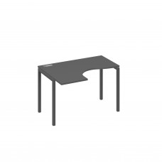 Стол левый "Классика" эргономичный на металлокаркасе DUE антрацит премиум / металлокаркас антрацит А4 А2 031 АР