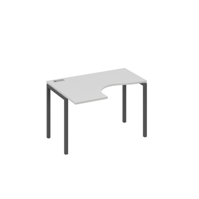 Стол левый "Классика" эргономичный на металлокаркасе DUE серый / металлокаркас антрацит А4 А2 031 СЕ