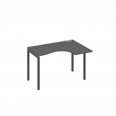 Стол "Классика" на металлокаркасе DUE эргономичный правый антрацит премиум / металлокаркас антрацит А4 А2 032 АР