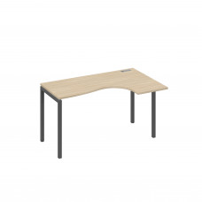 Стол правый "Классика" на металлокаркасе DUE эргономичный дуб скандинавский / металлокаркас антрацит А4 А2 034 ДК