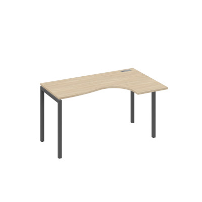 Стол правый "Классика" на металлокаркасе DUE эргономичный дуб скандинавский / металлокаркас антрацит А4 А2 034 ДК