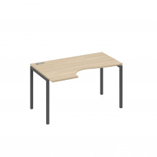 Стол "Классика" эргономичный левый на металлокаркасе DUE дуб скандинавский / металлокаркас антрацит А4 А2 043 ДК